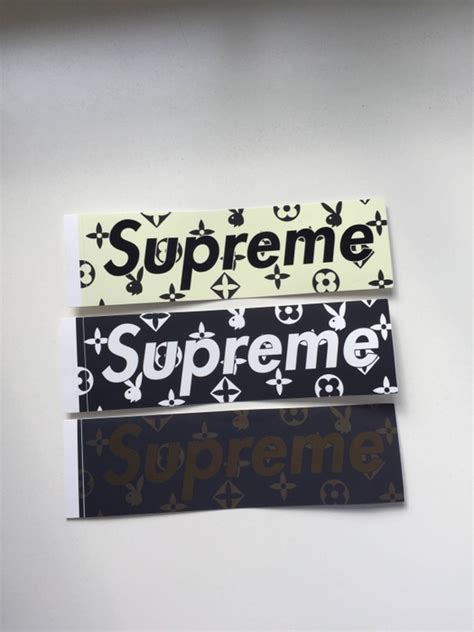 louis vuitton playboy shirt|Supreme x Louis Vuitton x Playboy Box Logo Sticker Set .